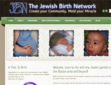Tablet Screenshot of jewishbirthnetwork.com